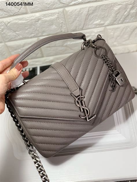 ysl medium college bag grey